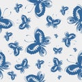 Seamless floral pattern butterfly Royalty Free Stock Photo