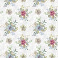 Seamless floral pattern on a designer background. Art watercolor for design, packaging and printing. Background of bright flowers