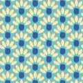 Seamless Floral pattern for fabric, wallpaper, clothing, panels in Ikkat embroidery style. Ethnic drawing design. Aztec