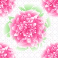 Seamless floral pattern, fantastic pink peonies