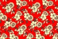 Seamless floral pattern with flowers