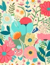 Seamless floral pattern Royalty Free Stock Photo