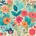 Seamless floral pattern Royalty Free Stock Photo