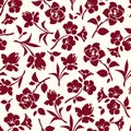 Seamless floral pattern with flowers. Vector floral print Royalty Free Stock Photo