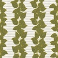 Seamless floral pattern with green leaf. Print for textile, wallpaper, covers, surface. For fashion fabric. Retro stylization Royalty Free Stock Photo
