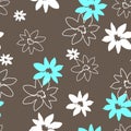 Seamless floral pattern of grunge.