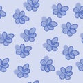 Seamless floral pattern with hand drawn flowers Royalty Free Stock Photo