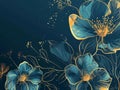 Seamless floral pattern with hand drawn hibiscus flowers. illustration. Generative AI Royalty Free Stock Photo