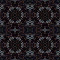 Seamless floral pattern kaleidoscopic mosaic flowers print Royalty Free Stock Photo