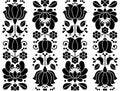 Seamless floral pattern - Kalocsai embroidery - traditional folk design from Hungary