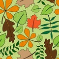 Seamless floral pattern with leafs