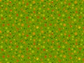 Seamless floral pattern with leaves on green background