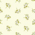 Seamless floral pattern with little white roses Royalty Free Stock Photo