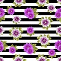 Seamless floral pattern with mallows