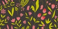 Seamless floral pattern.Modern abstract background with flowers for paper, wallpaper, cover, fabric and other uses