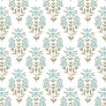 Seamless floral pattern. Pastel damask flower background. Tile wrapping paper texture. Hand drawn vector illustration Royalty Free Stock Photo