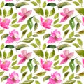 Seamless floral pattern. Pink flowers seamless background. Floral textile pattern. Wedding floral design.