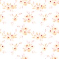 Seamless floral pattern with pink watercolor flower posies Royalty Free Stock Photo