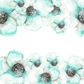 Seamless floral pattern with poppies. Watercolor drawing for design of fabric, background, wallpaper, covers, cards, templates,