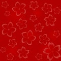 Seamless floral pattern in red hues Royalty Free Stock Photo