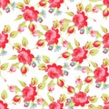 Seamless floral pattern with red roses Royalty Free Stock Photo