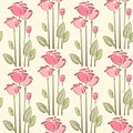 Seamless floral pattern with roses