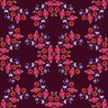 Seamless floral pattern with roses and daisy flowers. Summer design Royalty Free Stock Photo