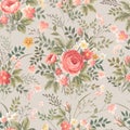 Seamless floral pattern with roses