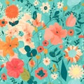 Seamless floral pattern Royalty Free Stock Photo