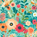 Seamless floral pattern Royalty Free Stock Photo