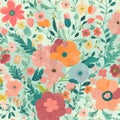 Seamless floral pattern Royalty Free Stock Photo