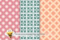 Seamless floral pattern set Royalty Free Stock Photo