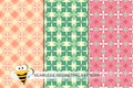 Seamless floral pattern set Royalty Free Stock Photo