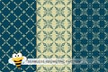 Seamless floral pattern set Royalty Free Stock Photo