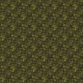 Seamless floral pattern, silhouette brown berries on branches on green khaki background