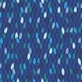 Seamless floral pattern with small leaves in blue pastel colors. Directional print