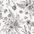 Seamless floral pattern with spring flowers.