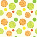 seamless floral pattern with stylized fruits and berries