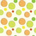 seamless floral pattern with stylized fruits and berries