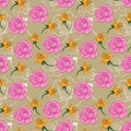 Seamless Floral Pattern, suitable applied for paper print, textile cloth motif etc . giving the impression of elegance