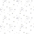 Seamless floral pattern with tiny small flowers on white.