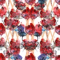 Seamless floral pattern tulips Royalty Free Stock Photo