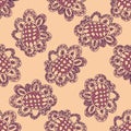 Seamless floral pattern. Vector background Royalty Free Stock Photo