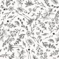 002_Seamless floral pattern in vintage style.