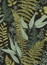 Seamless floral pattern in vintage style. Royalty Free Stock Photo