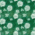 Seamless floral pattern with white flowers Royalty Free Stock Photo