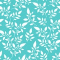 Floral pattern, white leaves on the background for textile printing or background, wallpaper, ad, banner