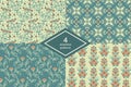 Seamless floral patterns