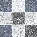 Seamless floral patterns set Royalty Free Stock Photo