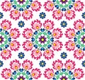 Seamless floral Polish folk art pattern - Wzory Lowickie, Wycinanki Royalty Free Stock Photo